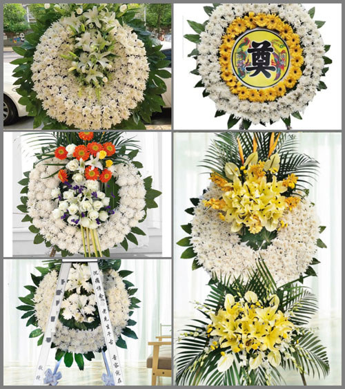 山东济宁梁山县馆驿镇西丁村花圈速递